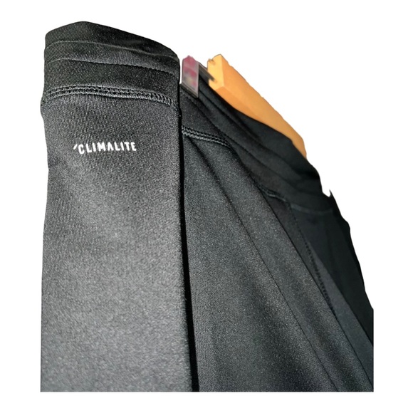 Adidas Black Workout / Active Capris 3 Stripes Climalite Women’s Size Large - Picture 6 of 7